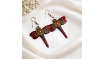 Handcrafted Painting Wood Earrings Artisans Design